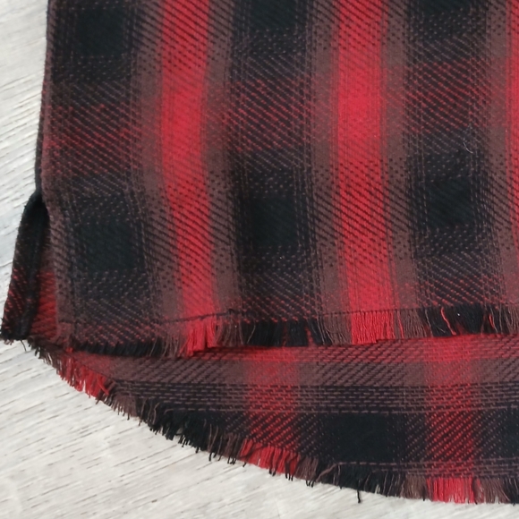 Plaid Button Down Shirt - Red and Black - Picture 4 of 4